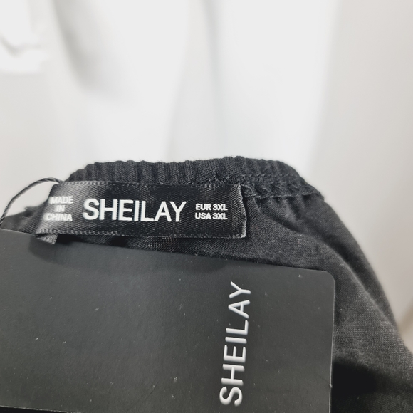 NEW Sheilay Black Gold Animal Print Sleeveless Party Dress Sz 3XL Stretch - Picture 5 of 5